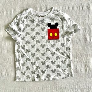 Old Navy Mickey Mouse White and Red T-Shirt